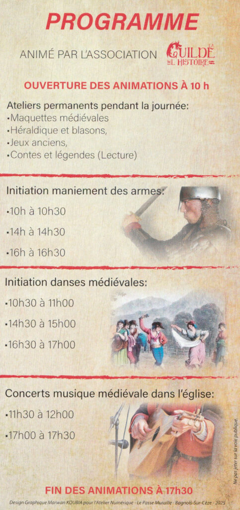 Programme Saint-André-de-Roquepertuis millénaire église - verso